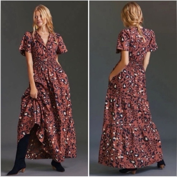 Maeve Dresses & Skirts - Maeve Somerset Leopard Maxi Dress XS